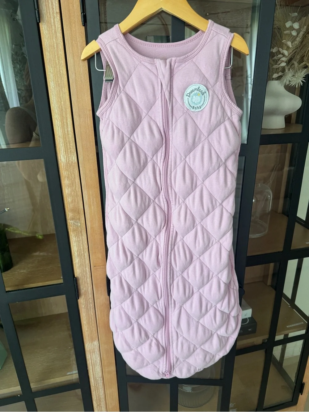 Dreamland baby sleeping sack zip up misty mauve girl toddler cotton